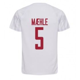 Herren Fußballbekleidung Dänemark Joakim Maehle #5 Auswärtstrikot WM 2022 Kurzarm